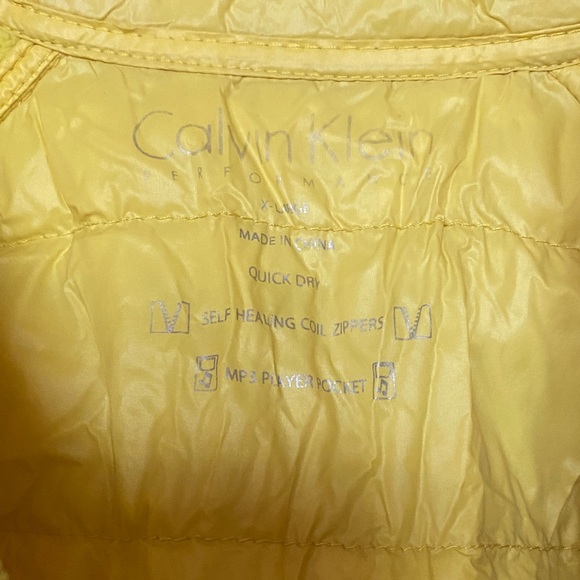 Calvin Klein Lightweight Down-Filled Women's Yellow Jacket XL - Picture 2 of 6